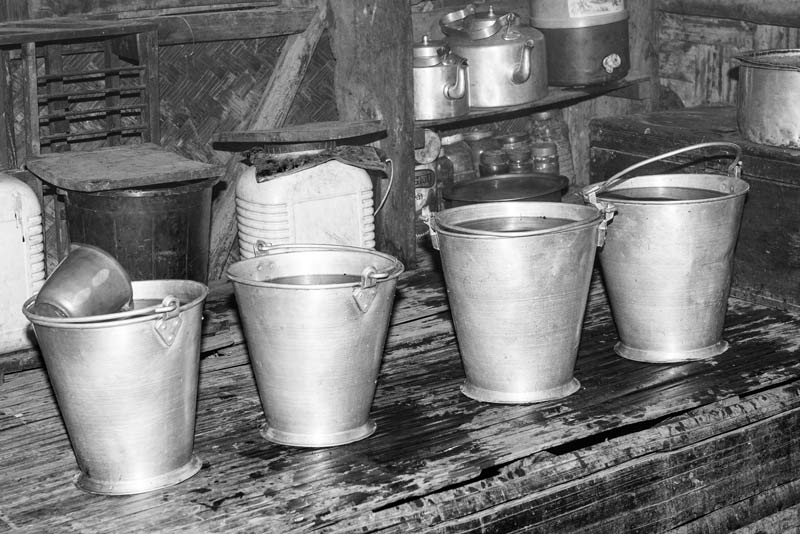 Aluminium buckets – Zunheboto district, Nagaland